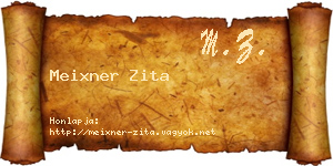 Meixner Zita névjegykártya
